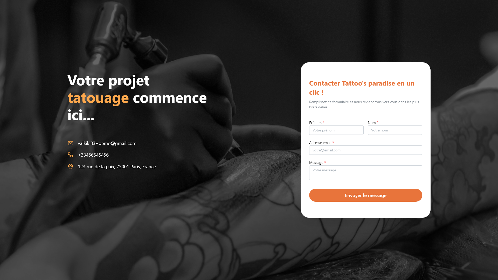 Formulaire de contact public